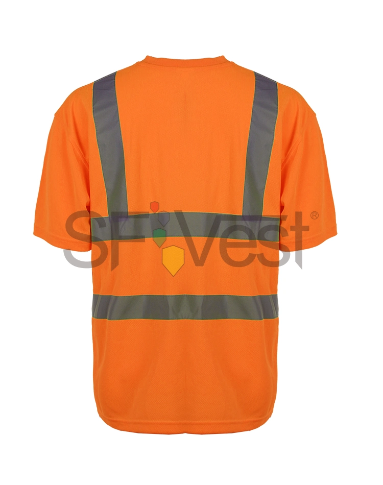 High Visible Reflectiev Fr Fire Resistant Crew Neck Long Sleeve T-Shirt