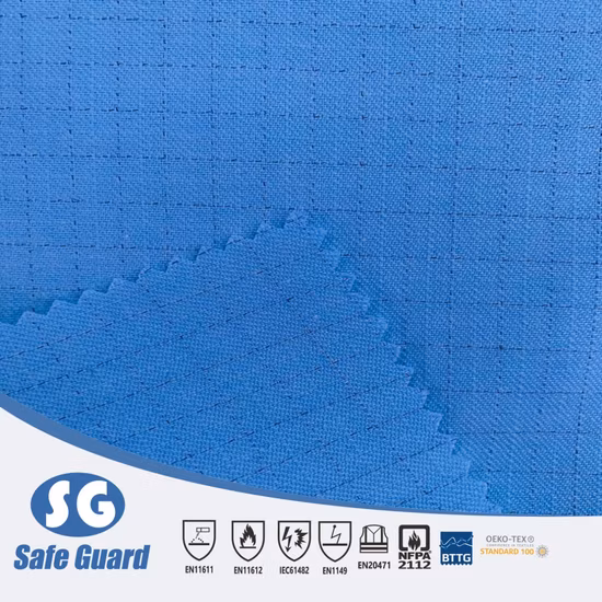 250GSM Modacrylic Cotton High Visibility Fire Resistant Fabric En20471