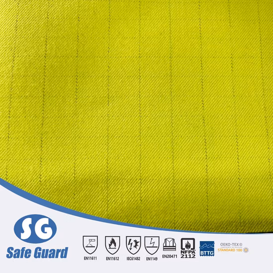 250GSM Modacrylic Cotton High Visibility Fire Resistant Fabric En20471