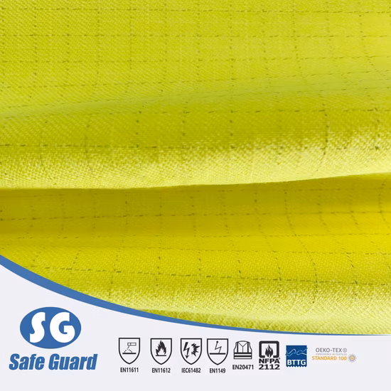 250GSM Modacrylic Cotton High Visibility Fire Resistant Fabric En20471