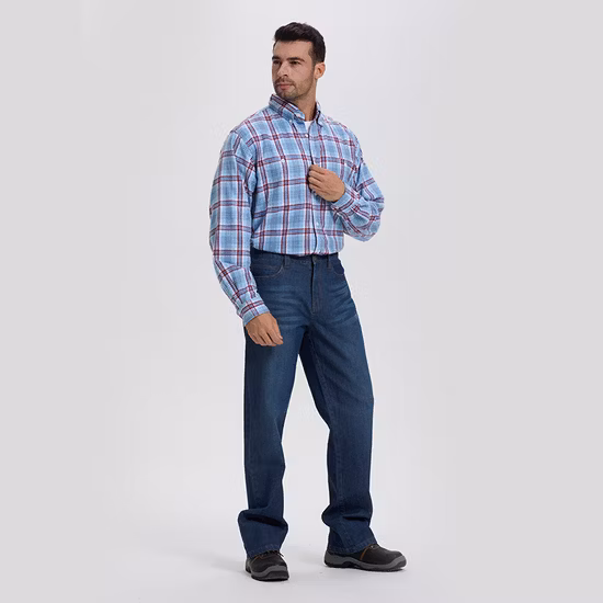 100%Cotton Reflective Mens Work Jean for Oil and Gas Industry Workwear Pantalon