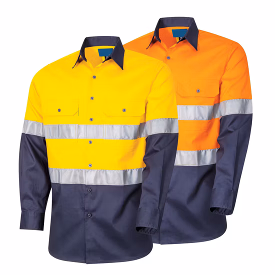 Cotton Customized Workwear Arc-Flash Protection Anti-Acid Meltproof Uniform Waterproof Oil Resistance Antistatic Permanent Fr Hi Vis Safety Jacket