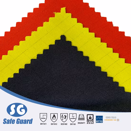 250GSM Modacrylic Cotton High Visibility Fire Resistant Fabric En20471
